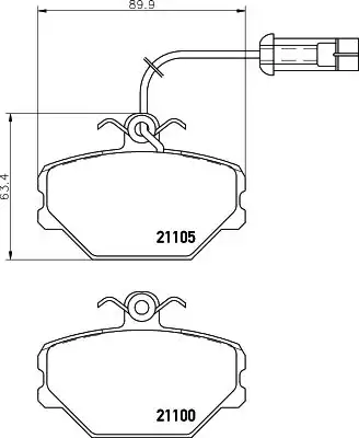 Hella Pagid 8db 355 006 191 Fren Balatası Ön Fiat Tempra Tipo