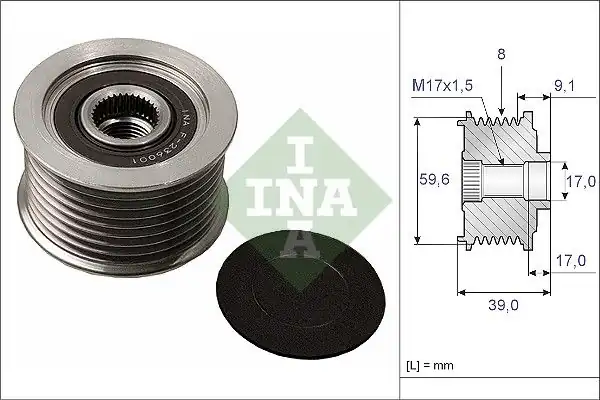 INA 535004910 | Alternatör Kasnağı Mazda 6 (Gg, Gh) Mazda 3 2.0Crd