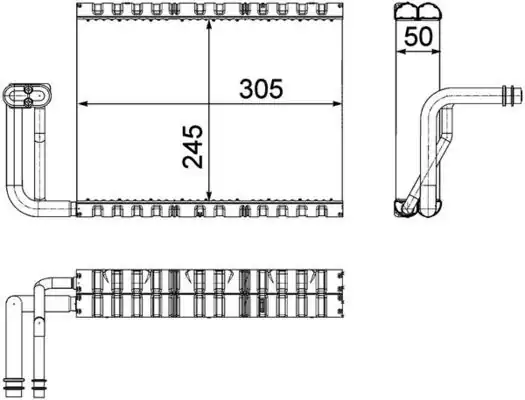 MAHLE AE88000P | Evaporatör BMW F01/F02/F07/F10/F11