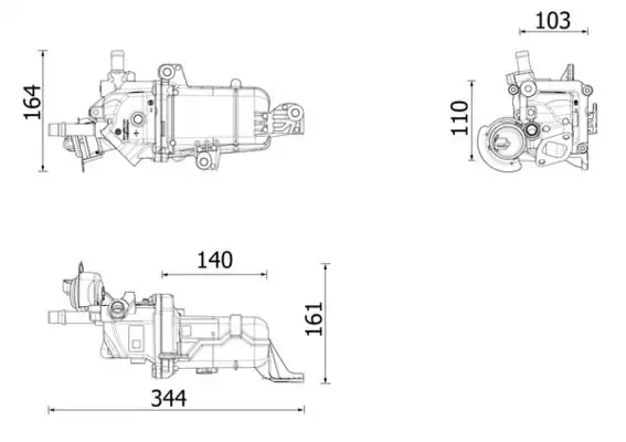 MAHLE CE49000P | Egr Soğutucu Çift Turbo Renault Trafic III Espace V Talisman 1 6 R9m