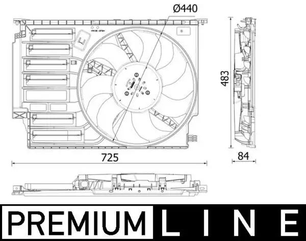 MAHLE CFF547000P | / Fan Komple F-39 / 40 / 44 / 45 / 46 F-54 / 55 / 56 / 57 / 60 B-48 / 58