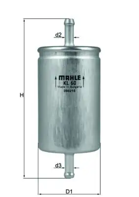MAHLE KL60 | Benzin Filtresi Polo / Caddy / Ibiza / Cordoba 95-