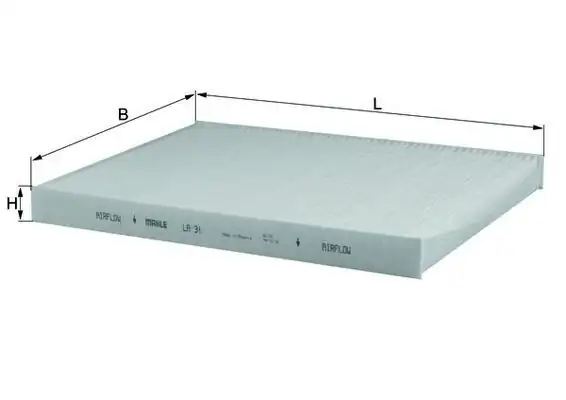 MAHLE LA31 | Polen Filtresi VW Golf 3/4, Polo, Passat B5.5, Bora, Audi A3 91-04