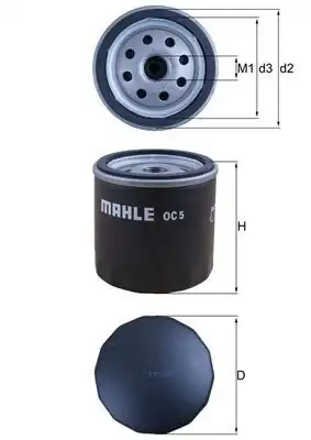 MAHLE OC5 | Yağ Filtresi Peugeot 205 II 309 İ 205 309 1 1 Bnz 85