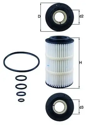 MAHLE OX345-7D | Yağ Filtresi W203 00>07 Cl203 02>08 C219 04>10 W211 02>08 W220 98>05 W221 05>13 W163 98>05