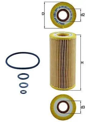 MAHLE OX383D | Yağ Filtresi Mercedes W221/W216/W230 W222/W463 R230/W220/C215 M275 06-