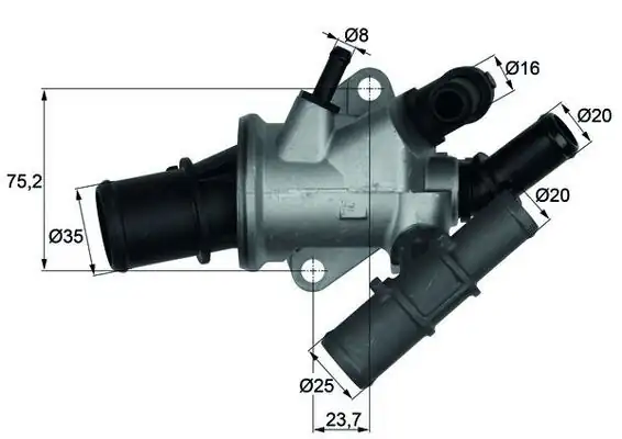 MAHLE TI16588 | Termostat Fiat Doblo 1.9D 60Hp 01- 88C