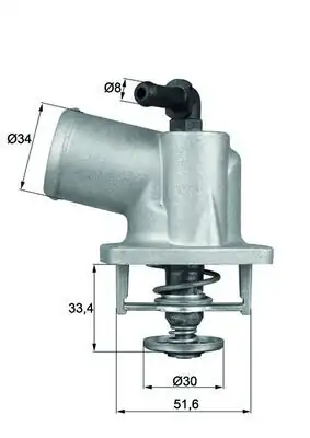 MAHLE TI5592D | Termostat 92°C Astra G Corsa C Vectra B C 1.4-1.6 16V
