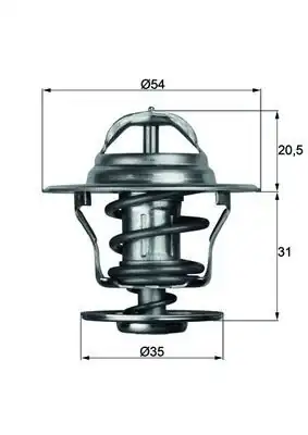 MAHLE TX1380D | Termostat 82°C VW Golf4 Bora Passat Caddy T4 Polo Classic 1.9 TDI 95-