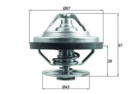MAHLE TX15883 | Termostat 83 C Man Tga 18 390 18 400 Temsa Diamond 14