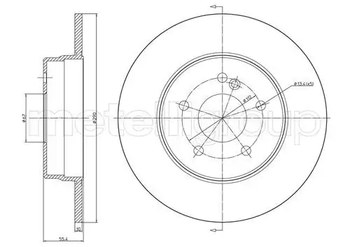 METELLİ 23-0485C | Fren Diski Arka Mercedes C Serisi W203 94 07 E Serisi W210 97 02