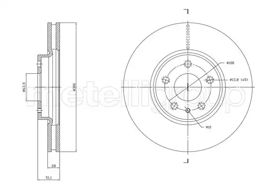 METELLİ 23-1790C | Fren Diski Ön Hava Kanallı 300 5 Ford Mondeo V 15