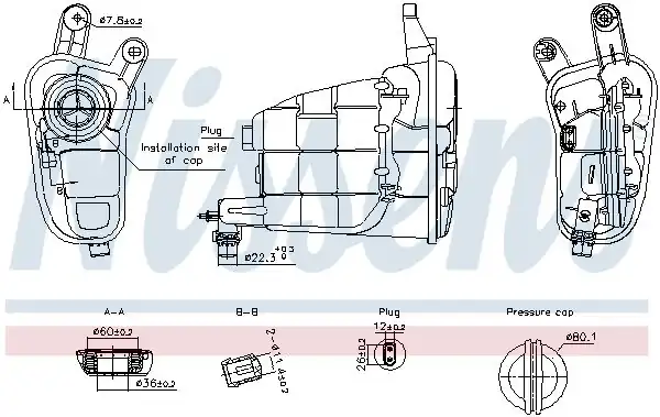 NISSENS 996315 | Yedek Su Deposu Kapaklı Audi
