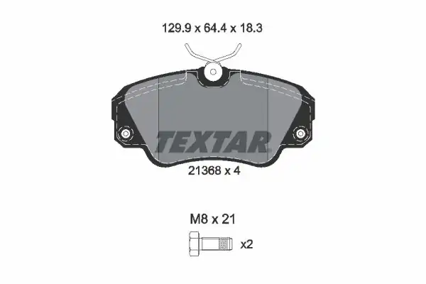 TEXTAR 2136801 | Fren Balatası Opel Omega B 2 5 3 0 Ön
