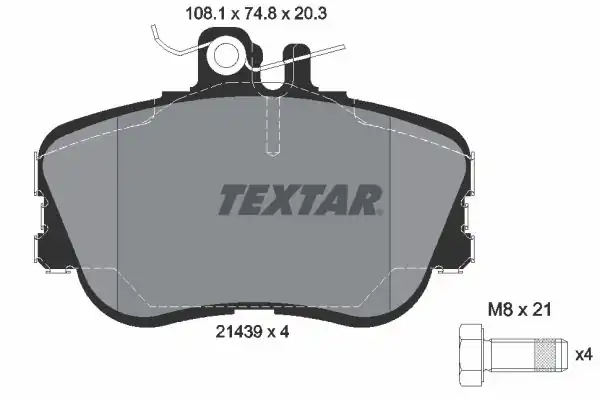 TEXTAR 2143905 | Fren Balatası Ön W202 Bm 93 99 1744433
