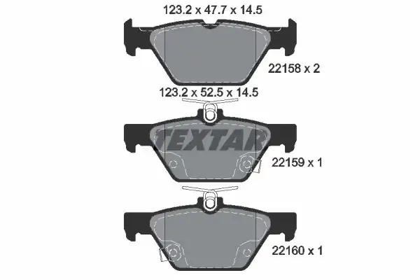 TEXTAR 2215801 | Fren Balatası Arka Xv (Gt): Forester (Sk) 18-1.6 17 -