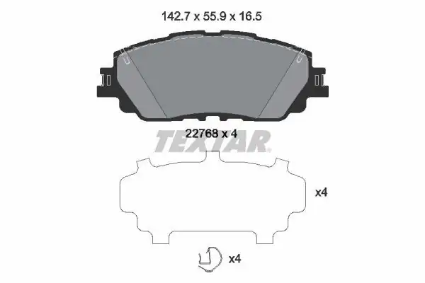 TEXTAR 2276801 | Fren Balatası Ön C-Hr Rav 4 18-B.M 2016 -