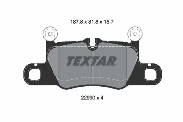 TEXTAR 2299001 | Fren Balatası Arka Cayenne Bm 17