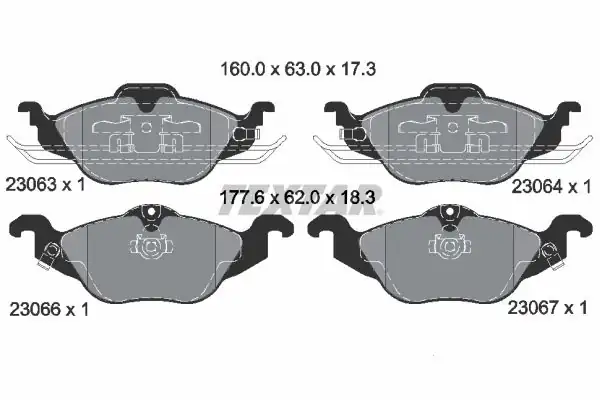 TEXTAR 2306302 | Fren Balatası Opel Astra G Ön
