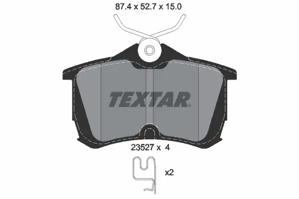 TEXTAR 2352701 | Fren Balatası Arka Accord Cg Accord Cl 03 08 1 8 99 02