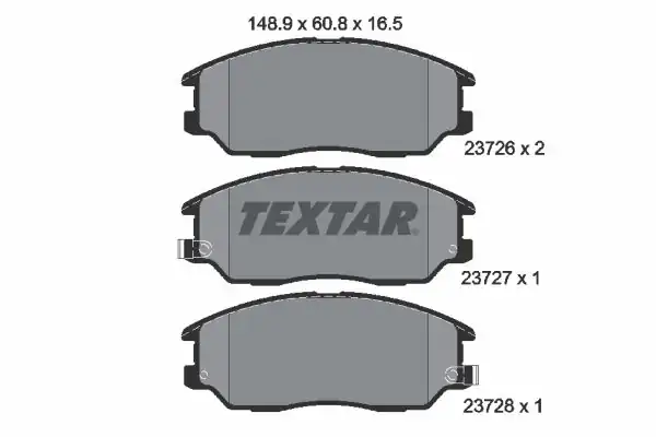 TEXTAR 2372601 | Fren Balatası Ön Opırus Terracan Benzin 03 12