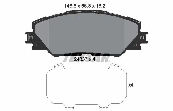 TEXTAR 2433701 | Fren Balatası Ön Rav 4 06 Auris 10
