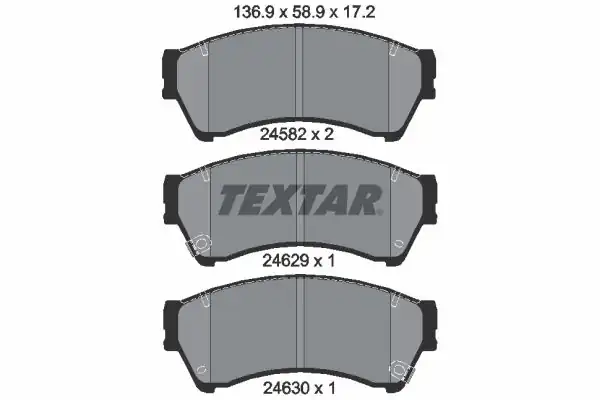 TEXTAR 2458202 | Fren Balatası Ön Mazda 6 Gh 2 0 08 12 1661018