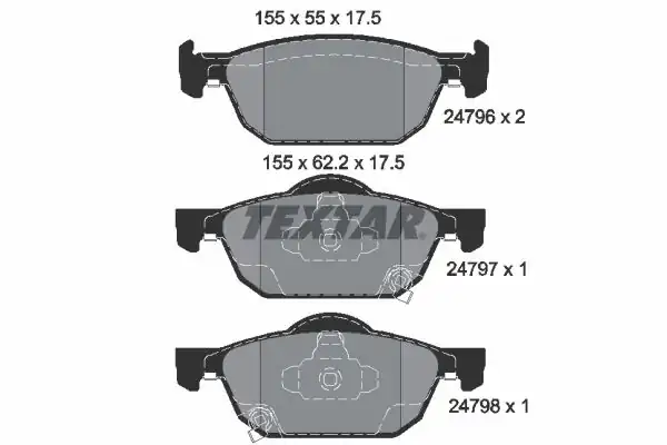 TEXTAR 2479601 | Fren Balatası Accord Civic 08 13 Ön