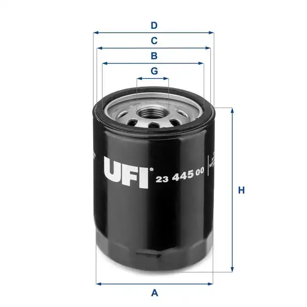 UFI 23.445.00 | Yağ Filtresi Tempra Tipo Alfa Romeo 145 146 147 155 156 1.4-1.9 TD 98 -