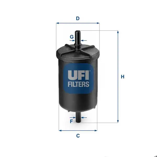 UFI 31.948.00 | Yakıt Filtre (Renault Clio-Megane-Laguna / Citroen C2-C3 1.4 1.6-C4 1.4 1.6 / Peugeot 206-207-307