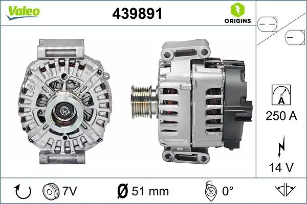 Valeo 439891 Alternatör Mercedes W166 X166 C292 M Serisi M642 14v