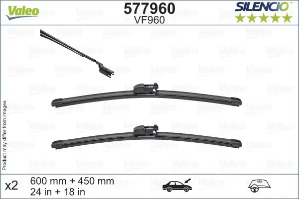 VALEO 577960 | Sılencıo X-Trm Flat Blade X2 600 + 450 mm Mazda 6 12-12 > Cx-5 05-17 >