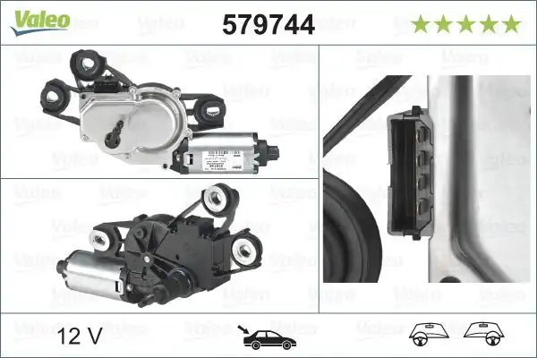 Valeo 579744 Silecek Motoru Arka Seat Altea Toledo III 2004 2012