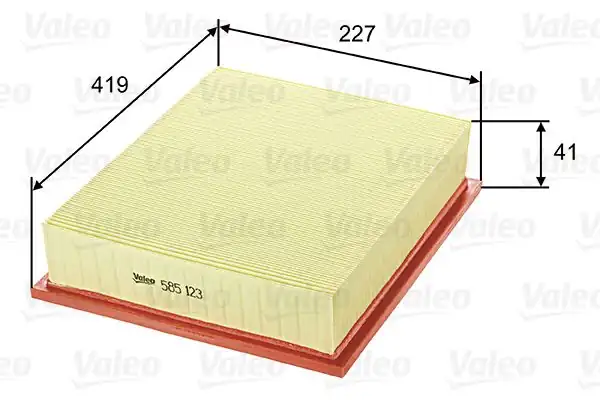 Valeo 585123 Hava Filtresi Mercedes Om601 W638 Vito 96 03 1861808