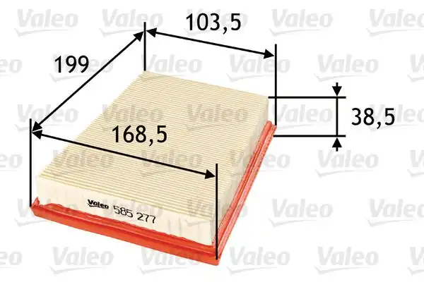 Valeo 585277 Hava Filtresi Ford Fiesta V 1 6 TDCI Fusion 1 6