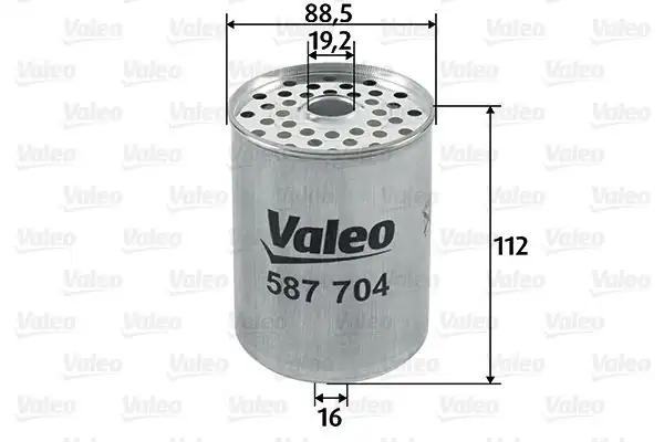 Valeo 587704 Yakıt Filtresi Mazot Citroen C 15 1 8 D Peugeot 205 1 8 D