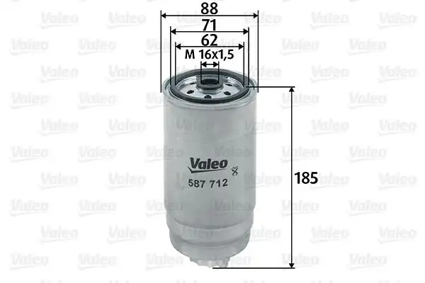 Valeo 587712 Yakıt Filtresi Mazot Fiat Ducato 2 3 JTD Kia Sorento 03 08 Hyundai Starex H1 08 12