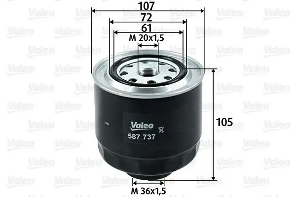 VALEO 587737 | Yakıt Filtresi-(Mitsubishi L200 2.5 Dıd 06 / 10 Euro4)