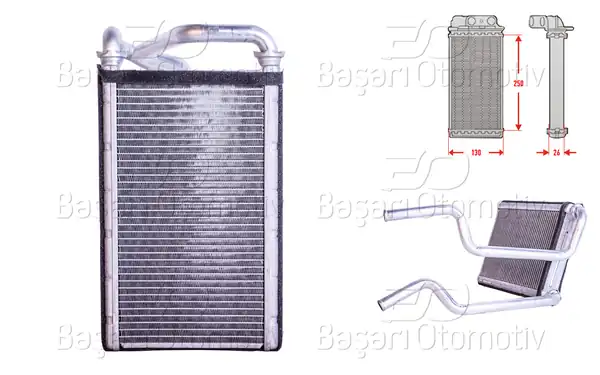 WISCO 3143194-00 | Kalorifer Radyatörü Brazing 134x253 mm Honda Cr V III 2 0 İ Vtec 2 2i Ctdı 06 12