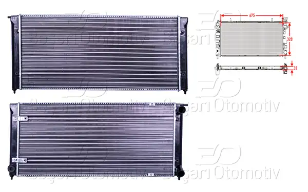 AUTOLUX 1113009-22 | Su Radyatörü Mekanik M-T 322x678x32 VW Golf2 1 6 TD 83 92