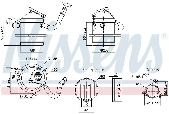 NISSENS 989480 | Katalizör Üre Çözücü Duster II Megane IV 1 5 K9k