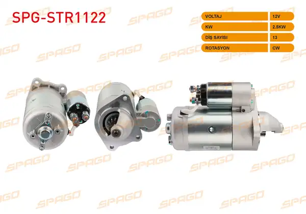 SPAGO Spg Str1122 Marş Motoru 12v 2 5kw 13 Dış Cw Str4660 Ford Transit T12 T15 92 00