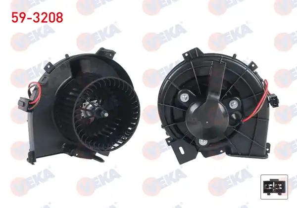 VEKA 59-3208 | Kalorifer Motoru Kilmasiz Opel Combo C 2001 2006 Corsa C 2000 2006 Tigra B 2004