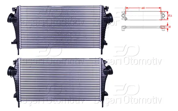 WISCO 2113256-00 | Turbo Radyatörü İntercooler 665x357 4x32 Opel Insignia 1 6 2 0 08 17