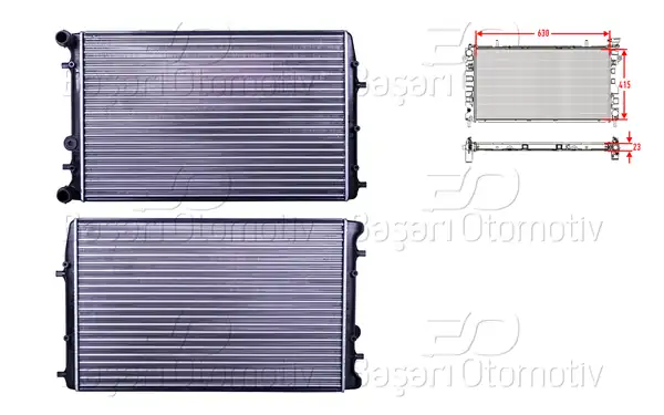AUTOLUX 1113023-22 | Su Radyatörü Mekanik M-T 630x414x23 VW Polo