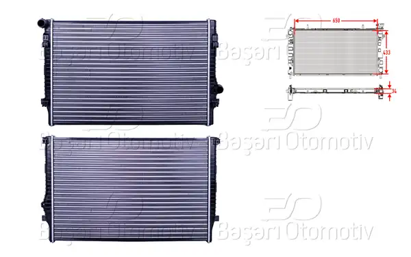 AUTOLUX 1113057-22 | Su Radyatörü Mekanik M-T 650x433x32 VW Golf7 Passat Audi A3 Tt Seat Leon 1 8 2 0 TSI TFSI 13