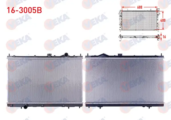 VEKA 16-3005B | Su Radyatörü Brazing Proton Gen 2 1 6i 2004