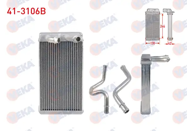 VEKA 41-3106B | Kalorifer Radyatörü Brazing Nissan Navara 2 5 dCi 4x4 2005 2015 Pathfinder 2 5 dCi 4x4 2005 Murano 3 5 4x4 2003 2007