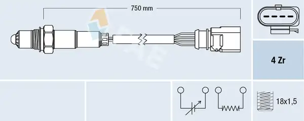 FAE 77508 | Lambda Sensörü Vag Go7 Po5 İbiza4 13