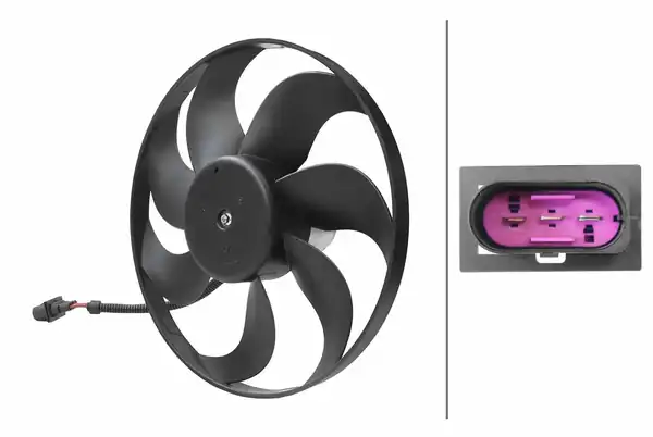 Hella 8ew 366 420 081 Fan Motoru VW Golf IV Bora 345 mm